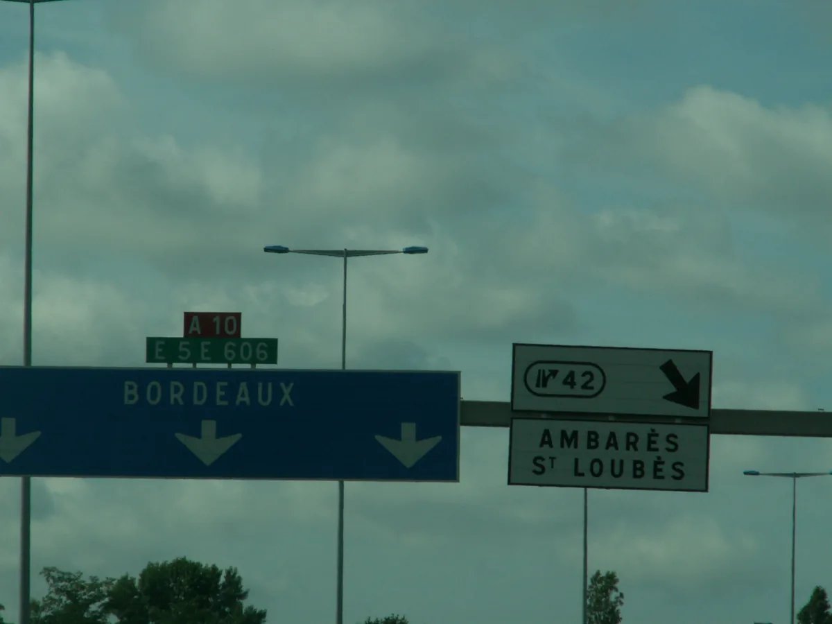 Landstraße in Frankreich
